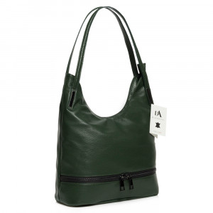 Geanta dama din piele naturala DiAmanti Tuscania Verde Scuro